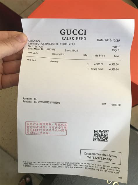 Need help identifying. Is this a real receipt from Gucci 